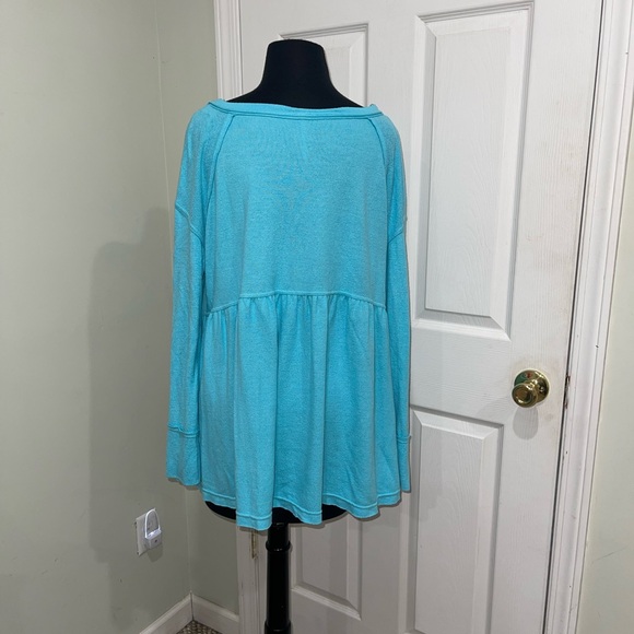 Free People Turquoise Mirage Forever Your Girl Top - Picture 7 of 7